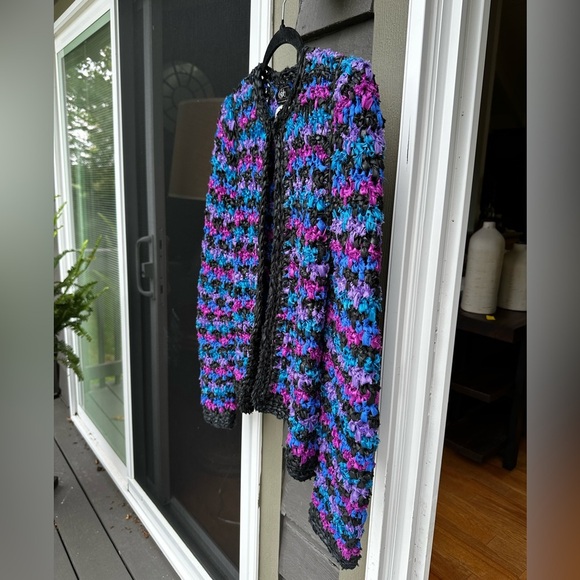 Estelle Gracer 1989 Vintage Chunky Knit Jacket Size Small - Picture 3 of 6